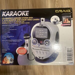 Craig CD+ Graphics Karaoke System w/5" Monitor, Microphone & Video Camera CG8400